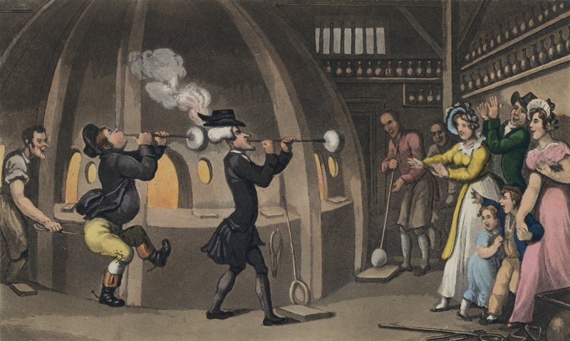 Dr. Syntax in the Glass House (akvatint) af Thomas after Rowlandson