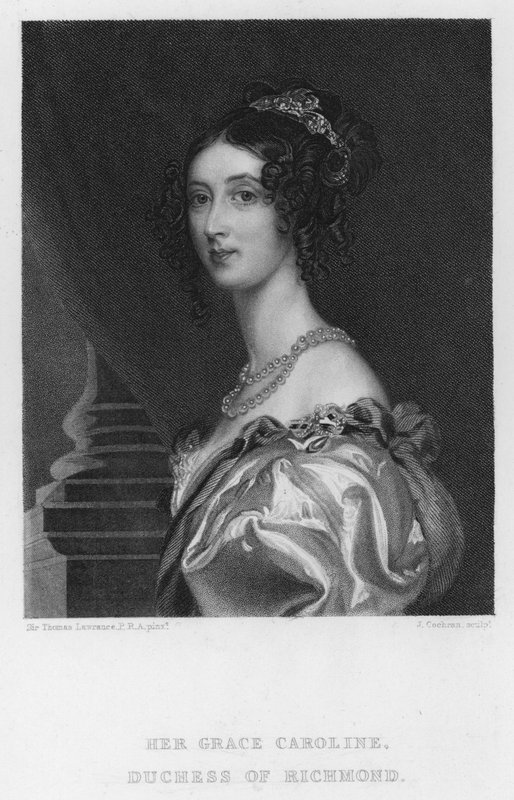 Caroline, hertuginde af Richmond (gravering) af Thomas (after) Lawrence