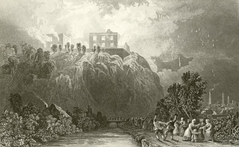 Nottingham Slot af Thomas Allom