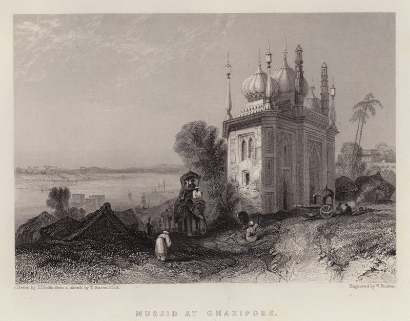 Masjid Et Gazipur (Sort Litho) af Thomas Colman Dibdin