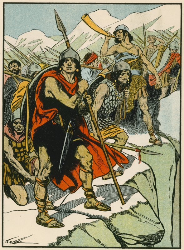 Hannibals soldater (farvelitografi) af Thomas Heath Robinson