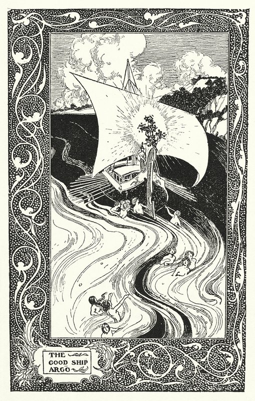 Det gode skib "Argo" (litografi) af Thomas Heath Robinson