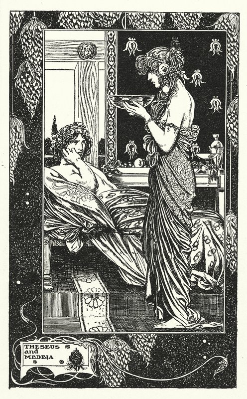 Theseus og Medeia (litografi) af Thomas Heath Robinson
