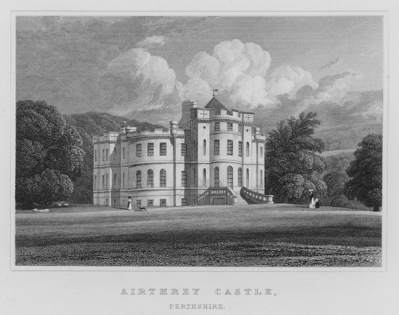 Airthrey Castle, Perthshire (gravering) af Thomas Hosmer Shepherd