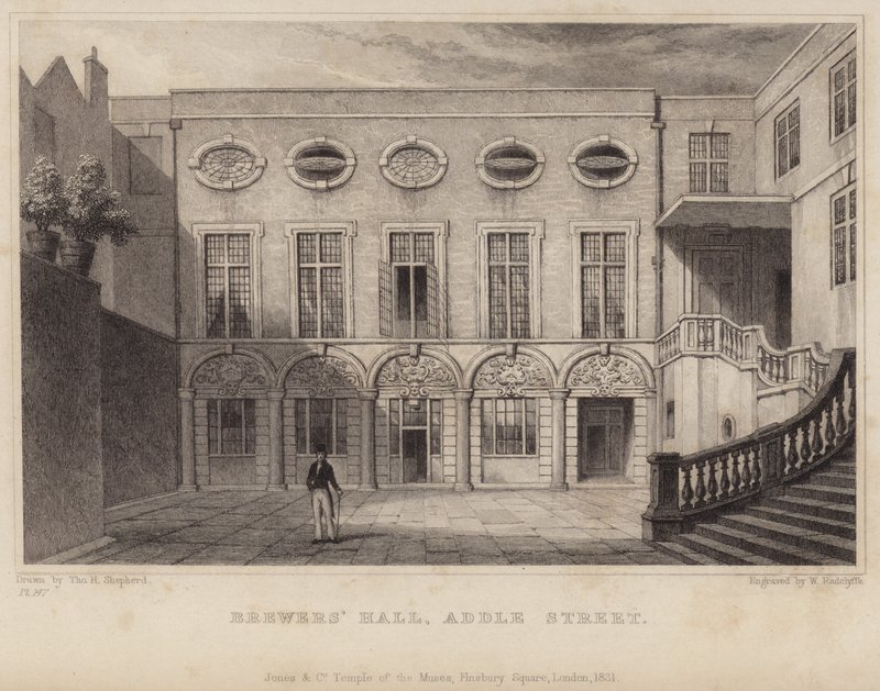 Brewers Hall i Addle Street af Thomas Hosmer Shepherd