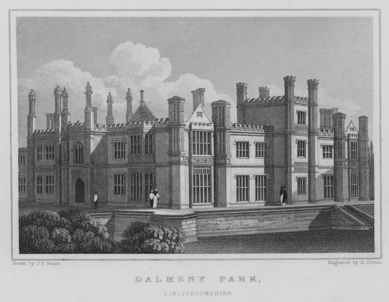 Dalmeny Park, Linlithgowshire (gravering) af Thomas Hosmer Shepherd