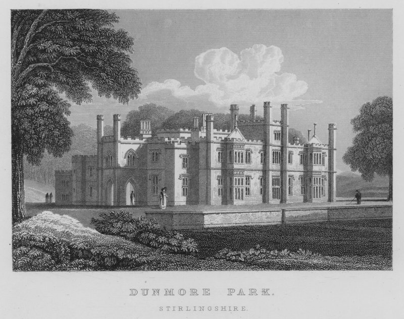 Dunmore Park, Stirlingshire (gravering) af Thomas Hosmer Shepherd