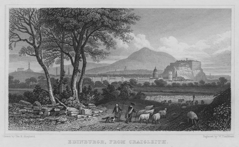 Edinburgh, fra Craigleith (gravering) af Thomas Hosmer Shepherd