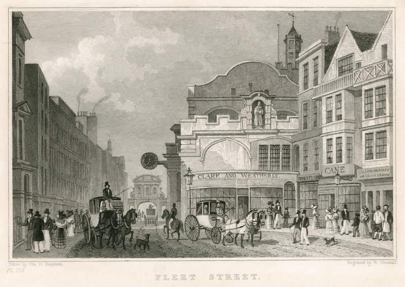 Fleet Street, London af Thomas Hosmer Shepherd