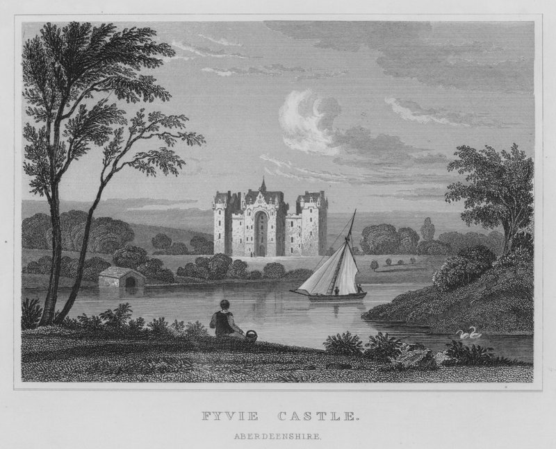 Fyvie Castle, Aberdeenshire (gravering) af Thomas Hosmer Shepherd