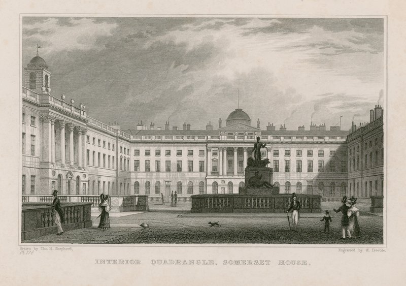 Interiør Quadrangle, Somerset House af Thomas Hosmer Shepherd