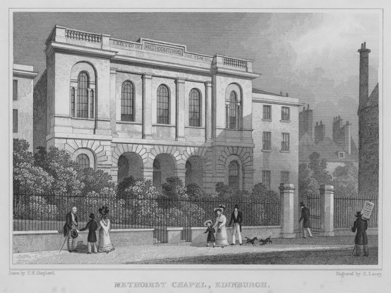 Methodist Chapel, Edinburgh (gravering) af Thomas Hosmer Shepherd