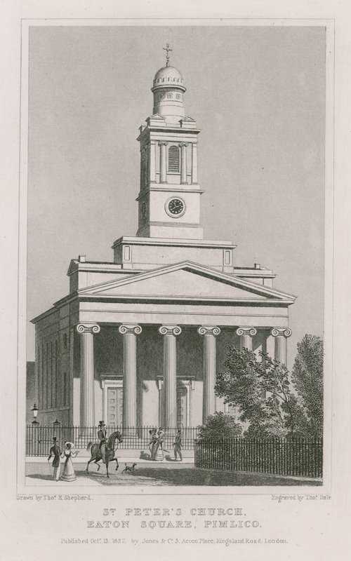 Peterskirken, Eaton Square, Pimlico af Thomas Hosmer Shepherd