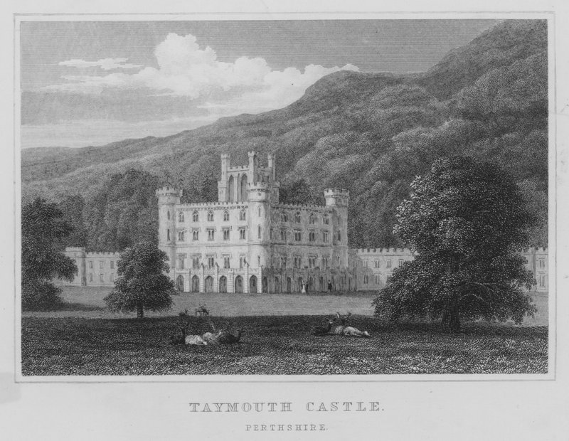 Taymouth Castle, Perthshire (gravering) af Thomas Hosmer Shepherd