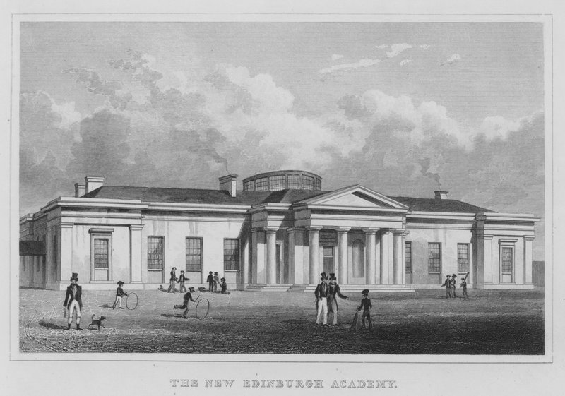 The New Edinburgh Academy (gravering) af Thomas Hosmer Shepherd