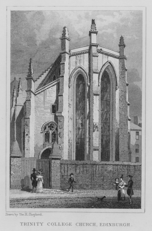 Trinity College Church, Edinburgh (gravering) af Thomas Hosmer Shepherd