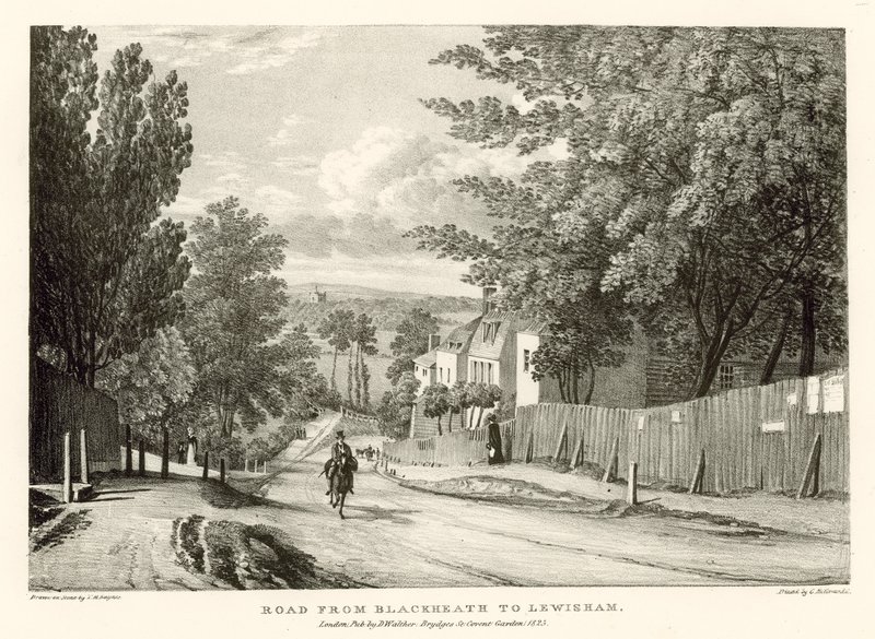 Vej fra Blackheath til Lewisham, London af Thomas Mann Baynes