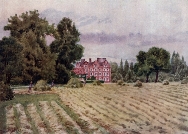 Kew Gardens: The Palace (farve litho) af Thomas Mower Martin