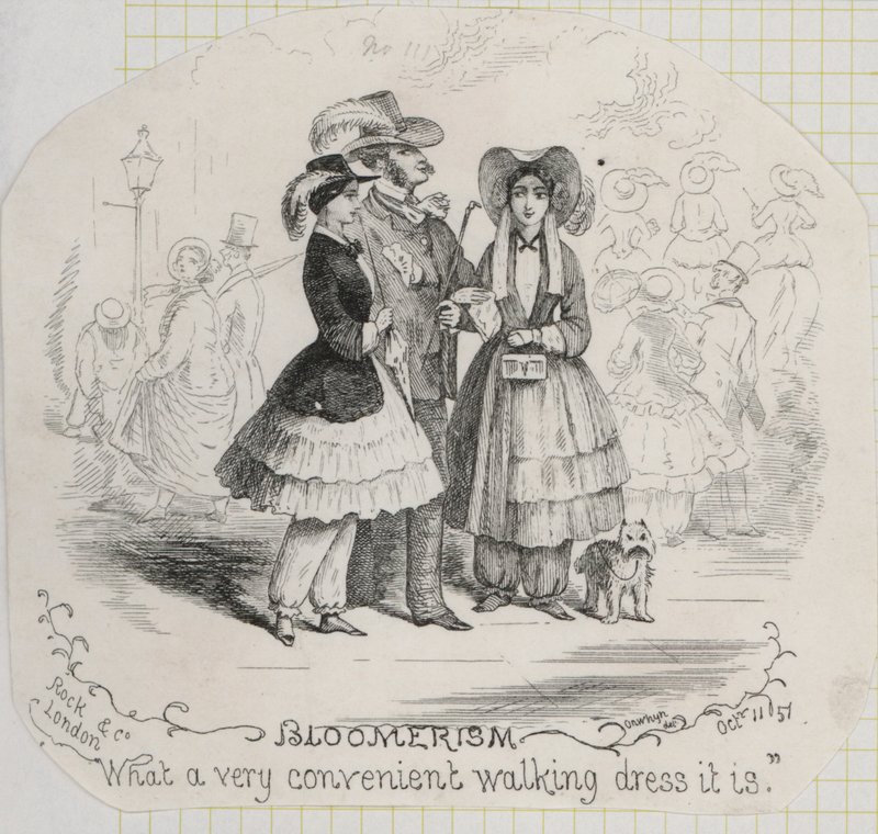 Victoriansk damemode: bloomers (gravering) af Thomas Onwhyn