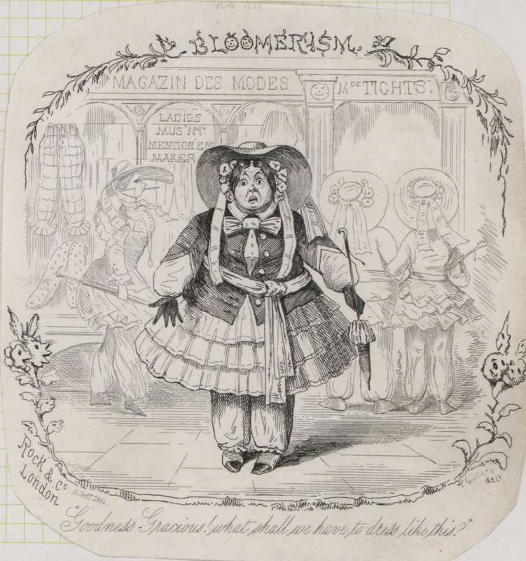 Victoriansk damemode: bloomers (gravering) af Thomas Onwhyn