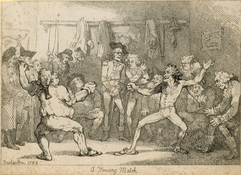 En fægtekamp af Thomas Rowlandson
