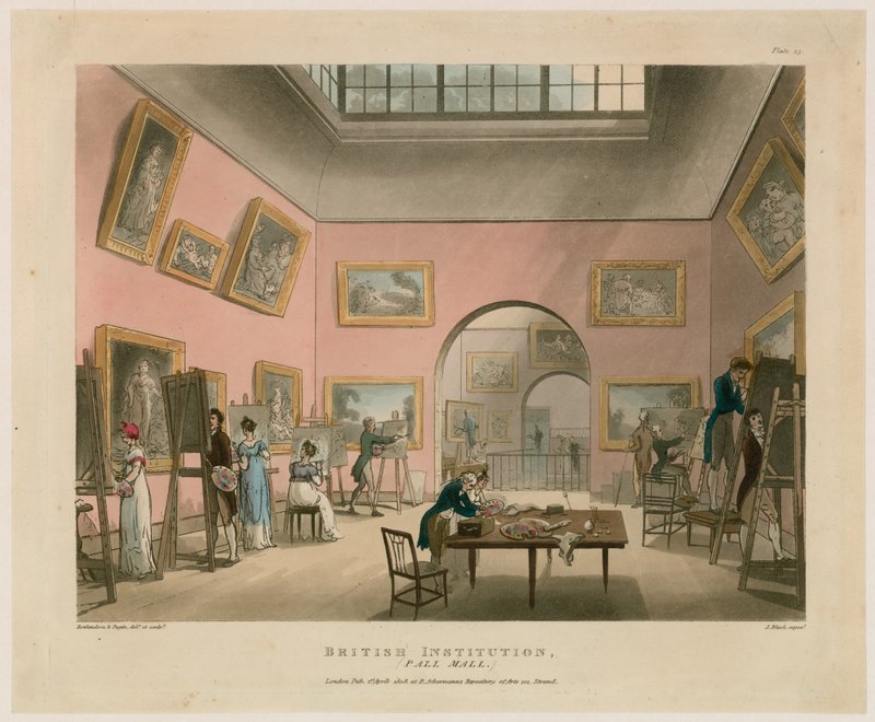 Britisk institution, Pall Mall af Thomas Rowlandson