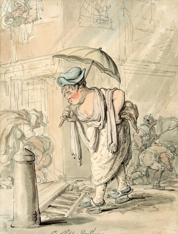 Trist sjusket vejr af Thomas Rowlandson