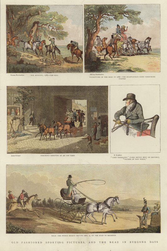Serie af rytterillustrationer af Thomas Rowlandson