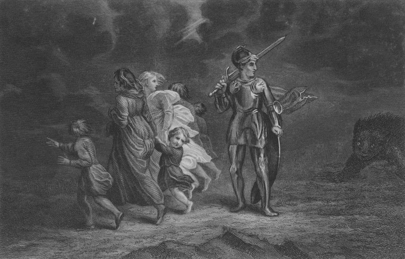 Stort hjerte står for at modtage Djævelen af Thomas Stothard