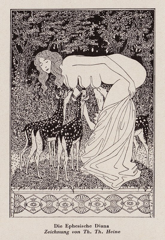 Efesiske Diana (litho) af Thomas Theodor Heine
