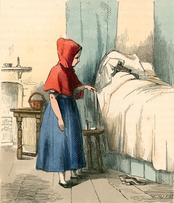 Ved sin bedstemors seng af Thomas Webster