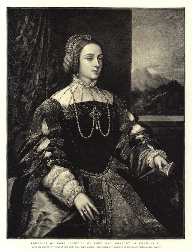 Portræt af Dona Isabella af Portugal, konsort af Charles V af Tiziano Vecelli