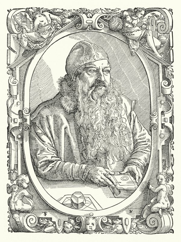 Stephan Brechtl, tysk matematiker fra det 16. århundrede af Tobias Stimmer