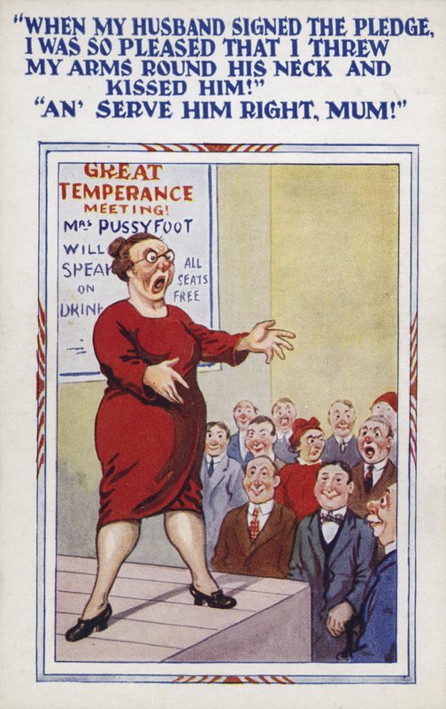 Great Temperance Meeting (farve litho) af Unbekannt