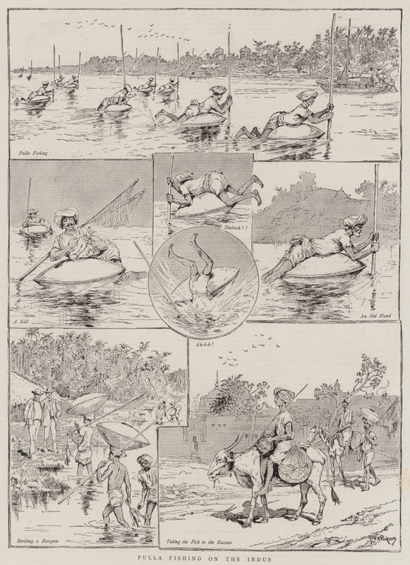 Pulla-fiskeri på Indus af Victor Armand Poirson