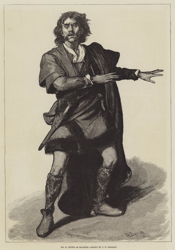 Mr H Irving som Macbeth af Valentine Walter Lewis Bromley