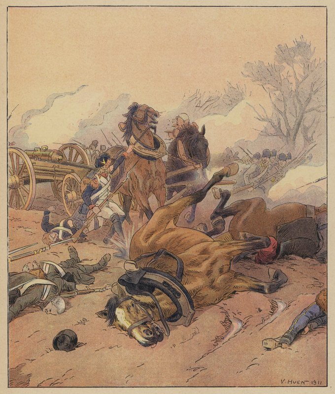 Franske tropper erobrede fjendens linjer i slaget ved Wissembourg, franske uafhængighedskrige, 1793 af Victor Huen