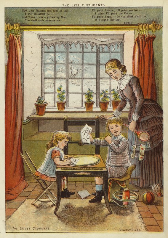 De små elever (chromolitho) af Vincent (after) Clare