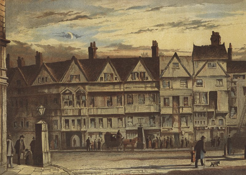 Gamle huse, Holborn-barer (chromolitho) af Waldo Sargeant