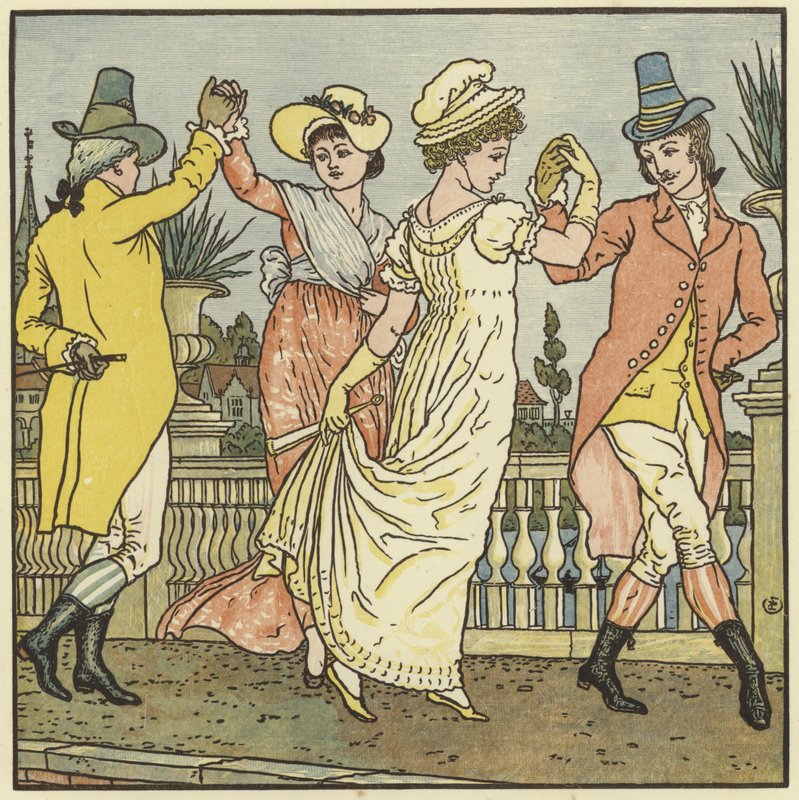 På broen i Avignon af Walter Crane