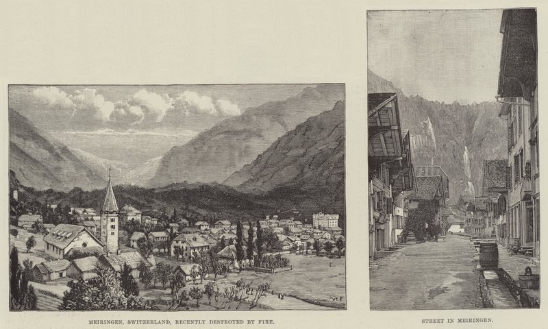 Skitser af Meiringen af Walter Paget