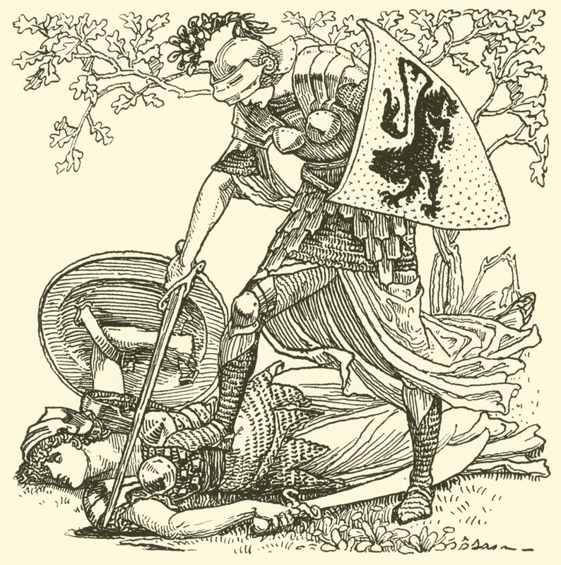 Fra Spensers Faerie Queene (gravering) af Walter (after) Crane