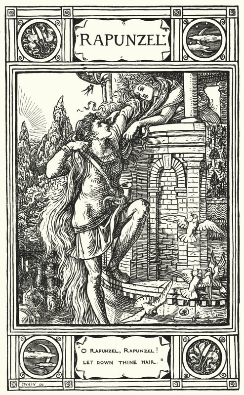 Rapunzel (gravering) af Walter (after) Crane
