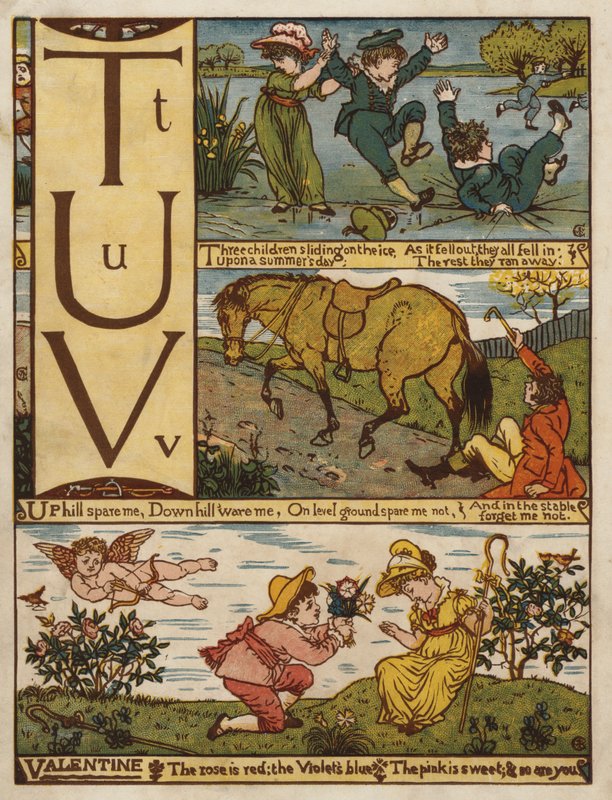 Alfabet (farve litho) af Walter Crane
