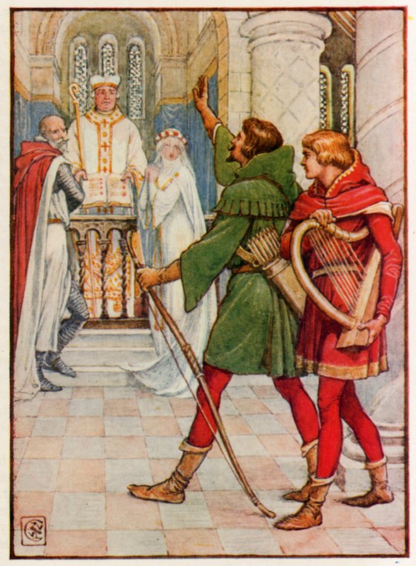 Robin Hood og Allin-a-Dale af Walter Crane