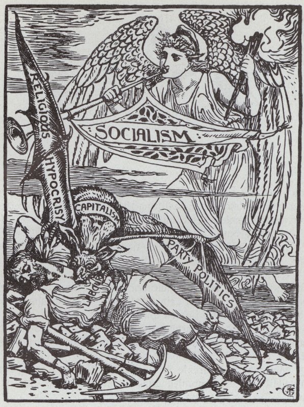 Den kapitalistiske vampyr (litho) af Walter Crane