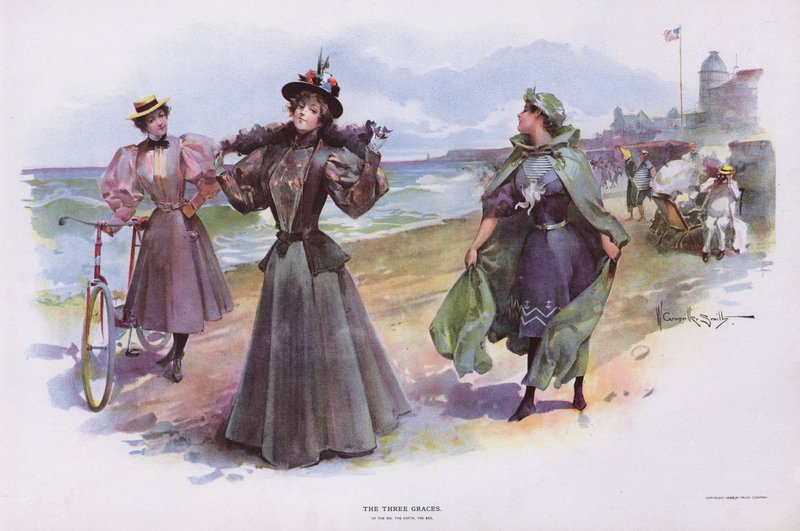 De tre nåder (farve litho) af Walter Granville Smith