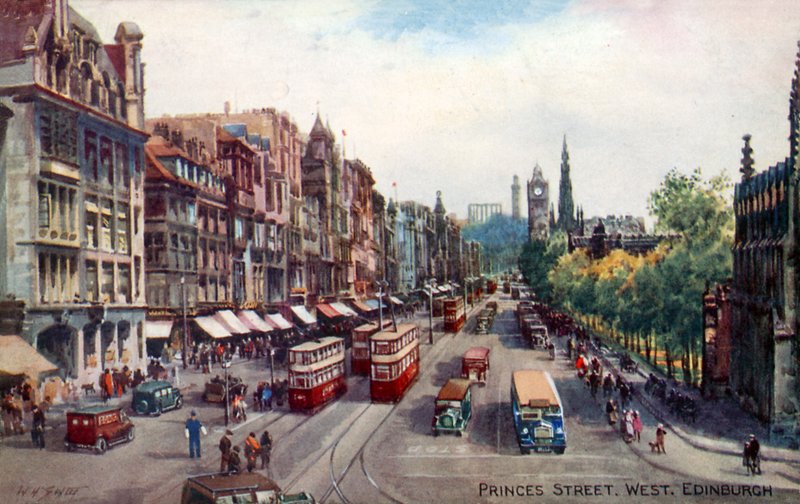 Princes Street, West, Edinburgh af Walter Henry Sweet
