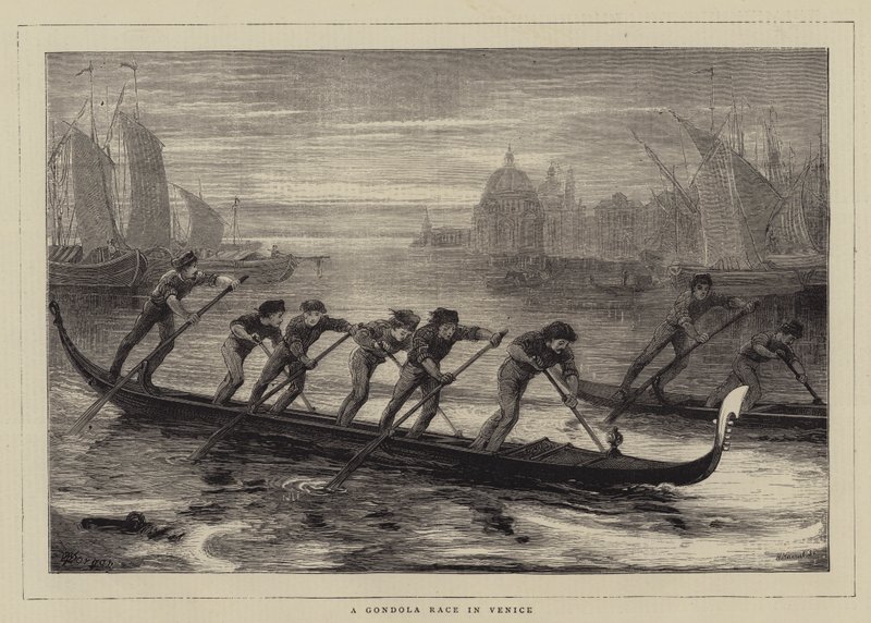 Et gondolløb i Venedig af Walter Jenks Morgan