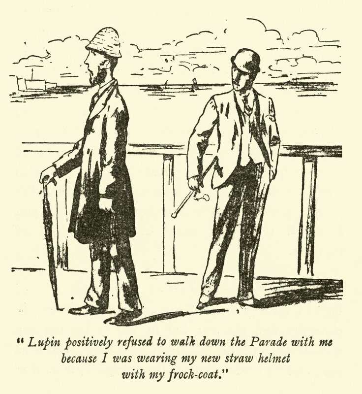 Lupin nægtede bestemt at gå ned af paraden med mig, fordi jeg havde min nye stråhjelm på med min frakke af Weedon Grossmith